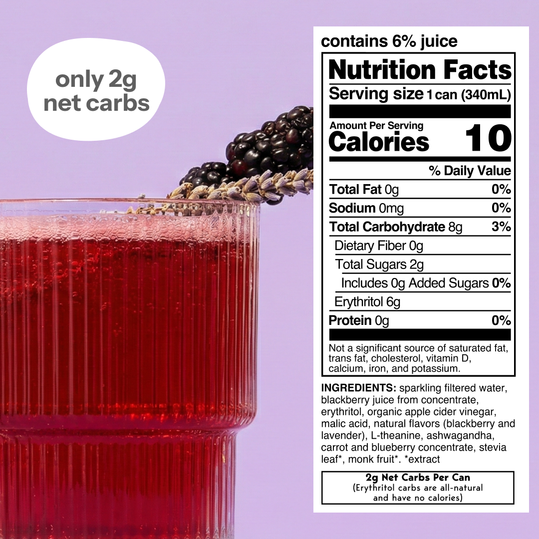 blackberry lavender (botanical soda | 24 pack)