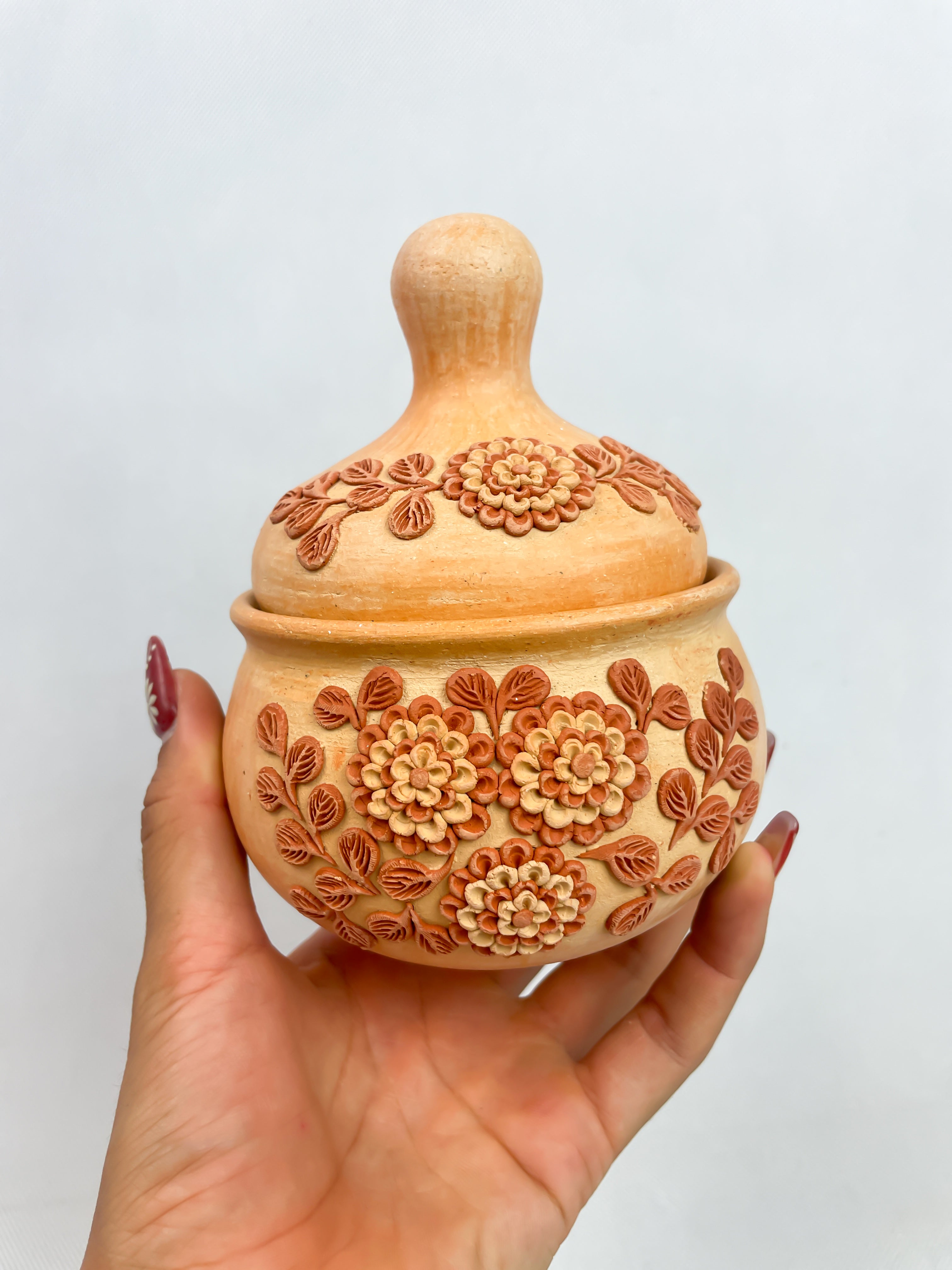 Velasco Oaxaca Red Clay Sugar Bowl - Azucarera Barro