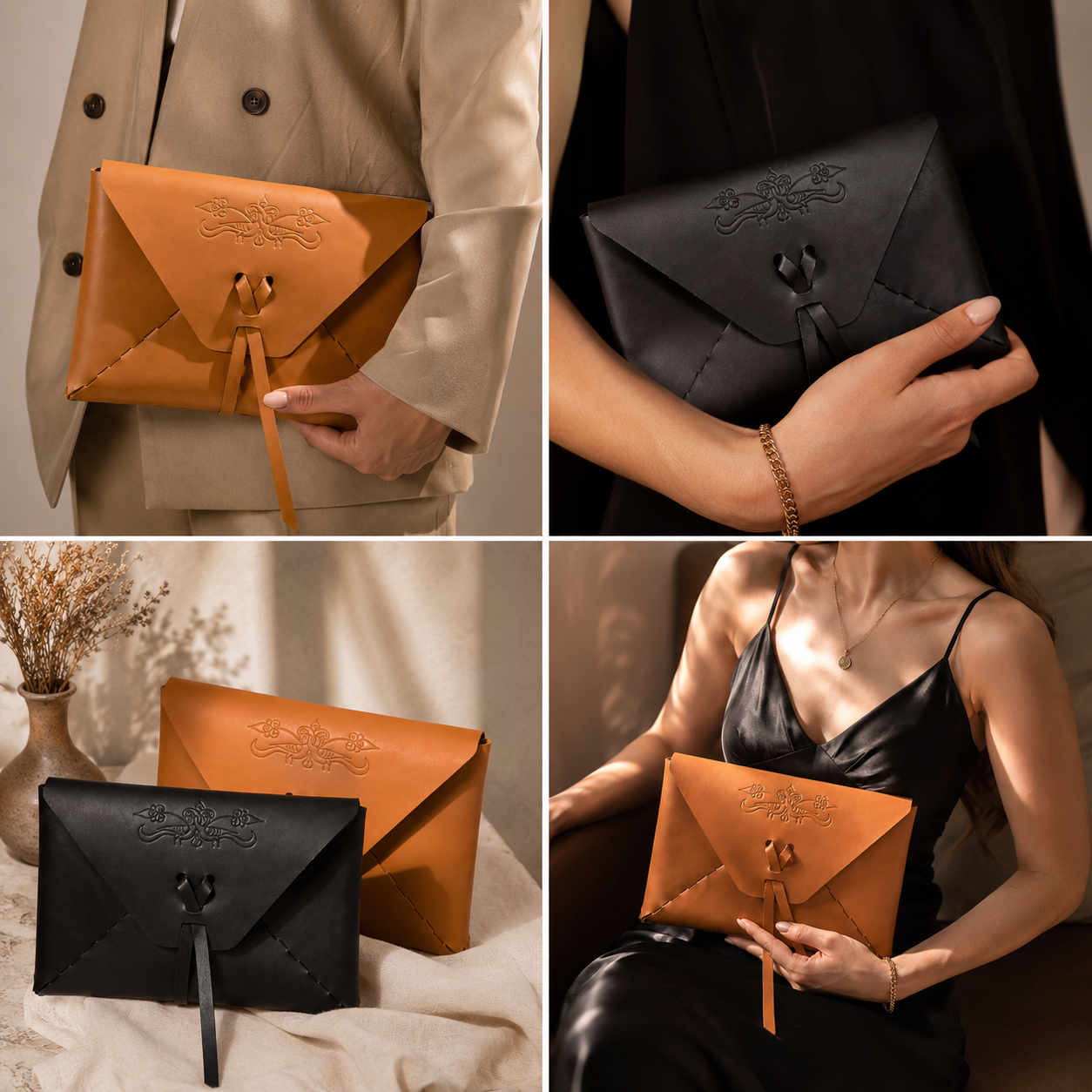 Sirahar Leather Ladies Clutch
