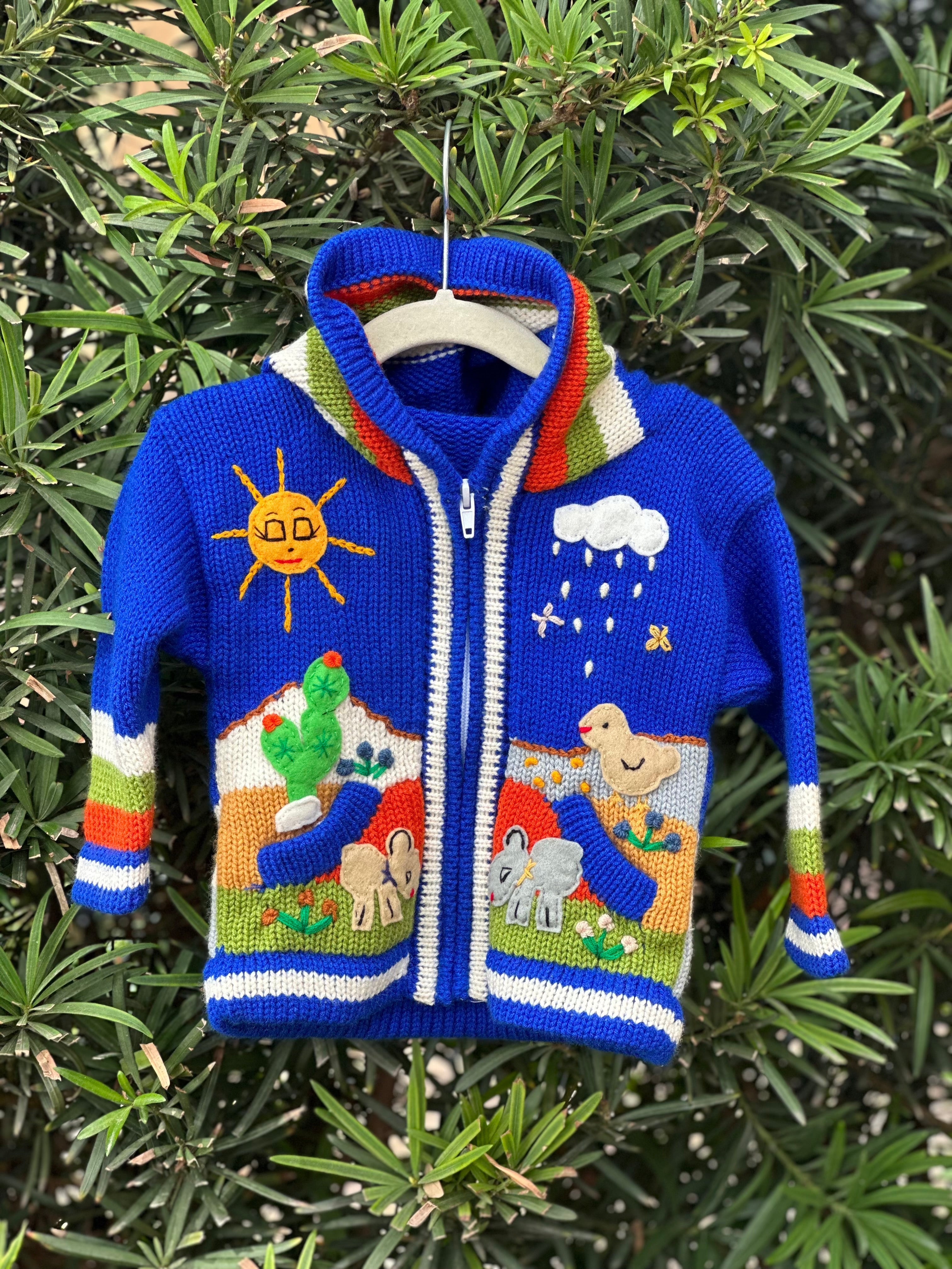 Boys Hand Knitted Sweater Top Size 12 Months