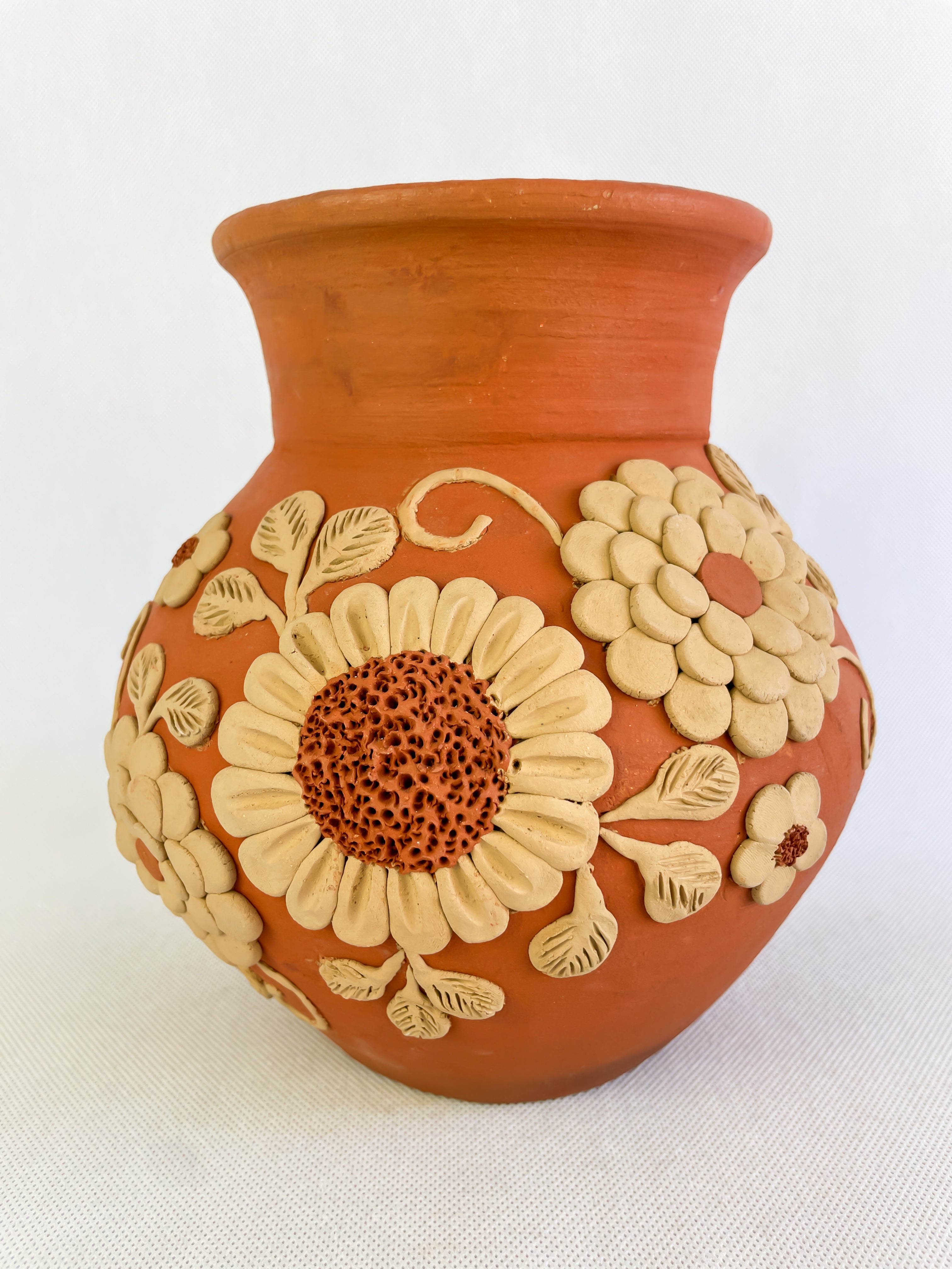 Velasco Oaxaca Red Clay Vase - Florero Barro