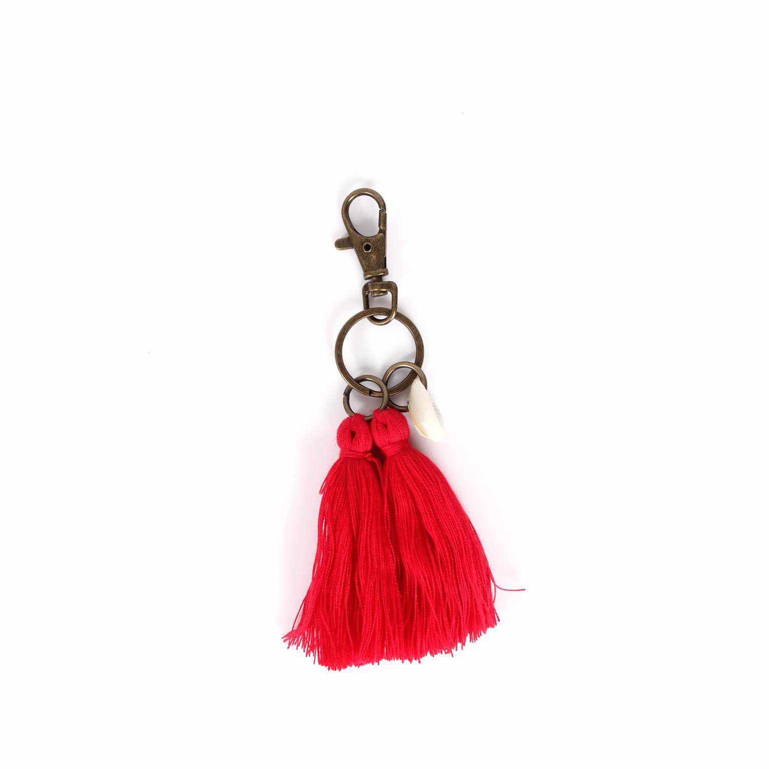 Campana Shell Tassel Zipper Pull | Handmade Keychain from Thailand