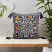Batik Printed Embroidery Fabric Geometric Cushion- Thailand