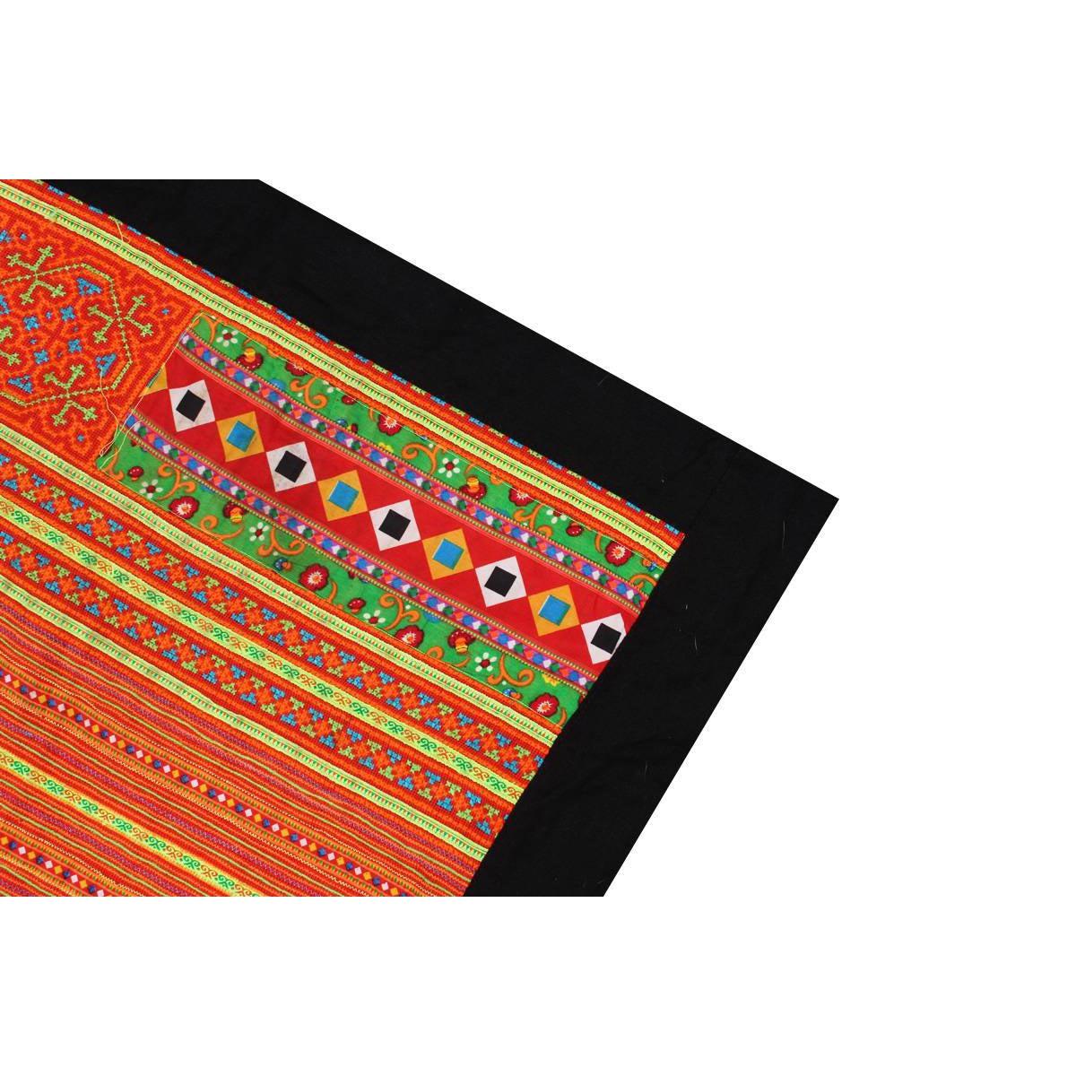 Vintage Hmong Upcycled Fabric Hang Wall Decor Textile - Thailand