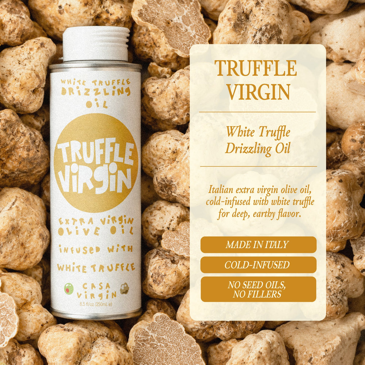 Truffle Virgin — White Truffle Drizzling Olive Oil