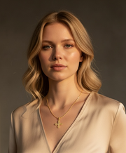 Gilded Glory Cross Necklace