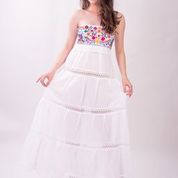 Vallarta White Strapless Maxi Dress