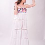 Vallarta White Strapless Maxi Dress