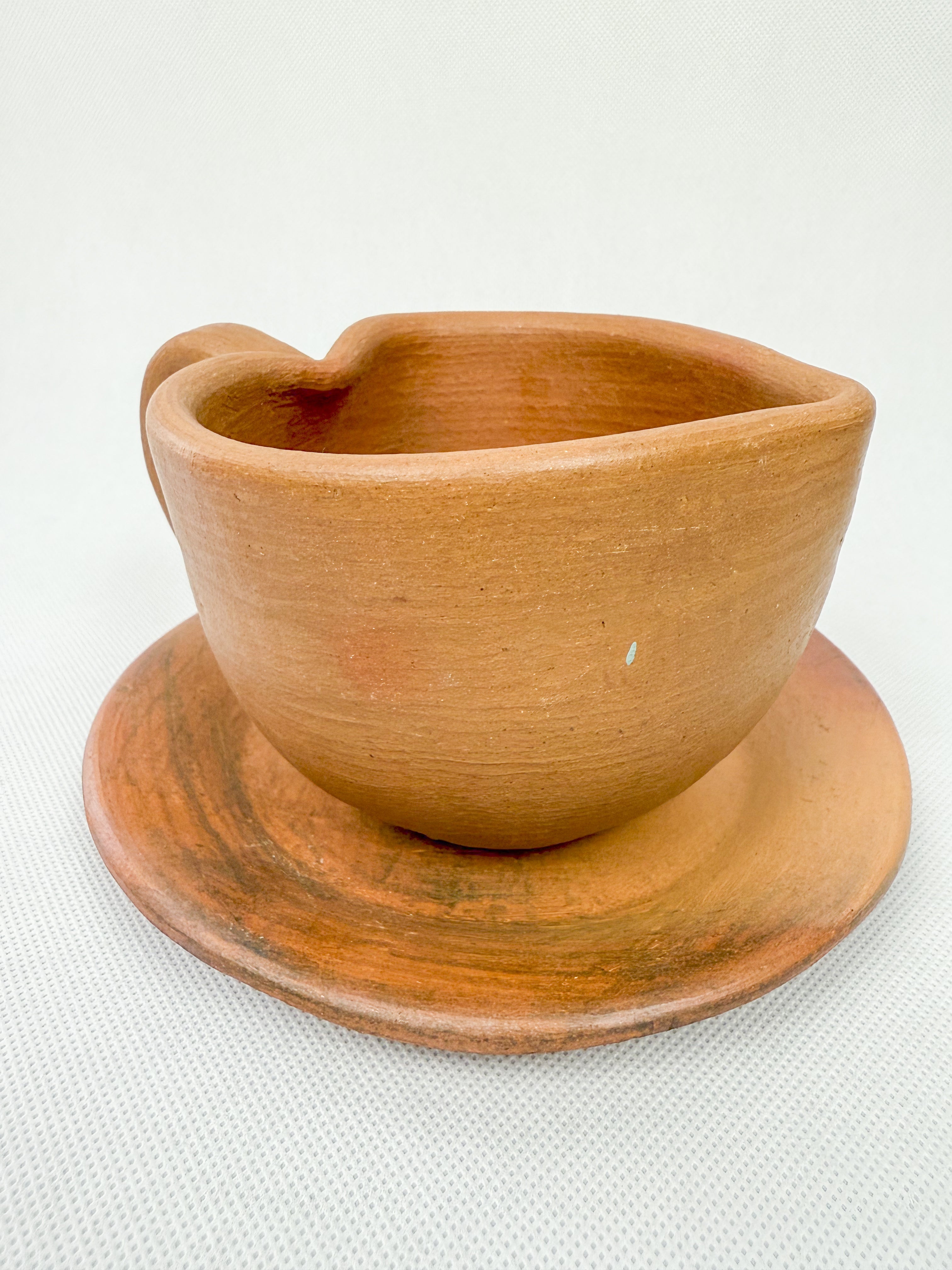 Oaxaca Red Clay Heart Mug - Taza Corazon