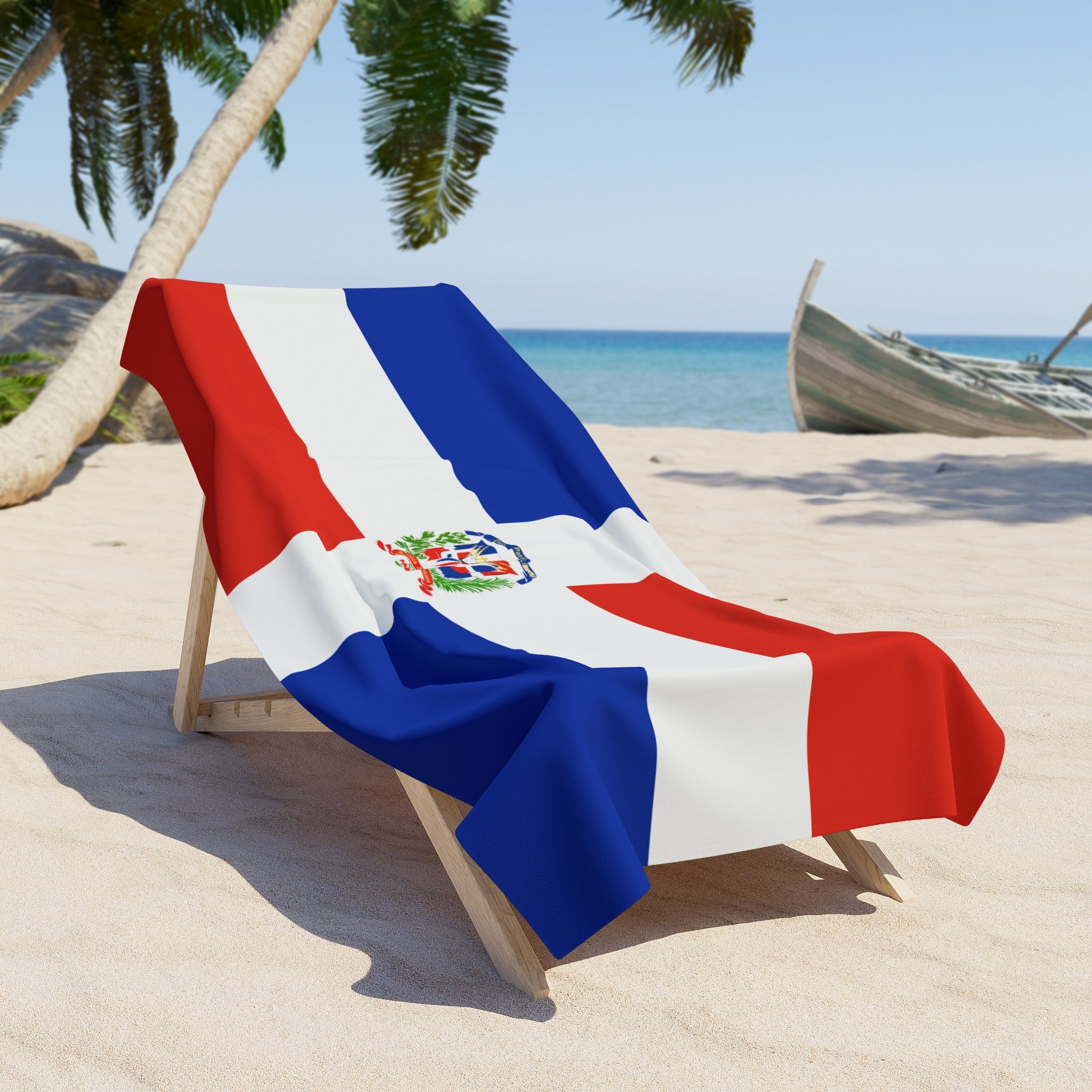 Dominican Republic Flag Beach Towel | Quality Long Lasting - 2 Sizes | Dominican Pride, Gift for Dominicans
