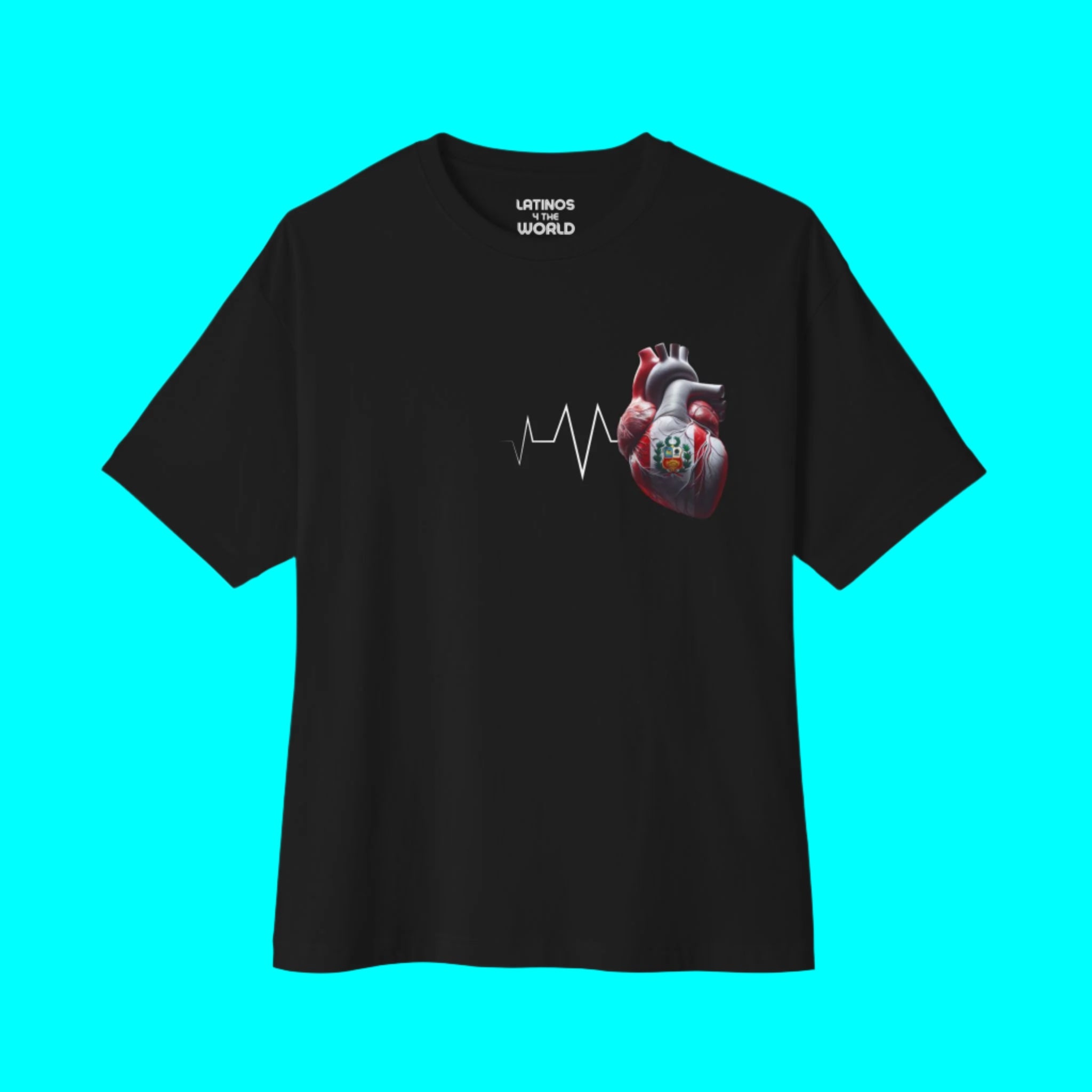 PERU Always In My Heart T-shirt | Peruvian Heartbeat Corazon | Latino Pride Funny Viral Tees