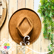 Tobacco Rhombus Mitla Velvet Hat - Peek-a-Boo Hand Painted Hat