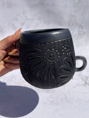 Oaxaca Black Clay Mugs - Taza Barro Negro