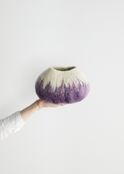 Violet Purple Decorative Wool Ukhamba Bowl