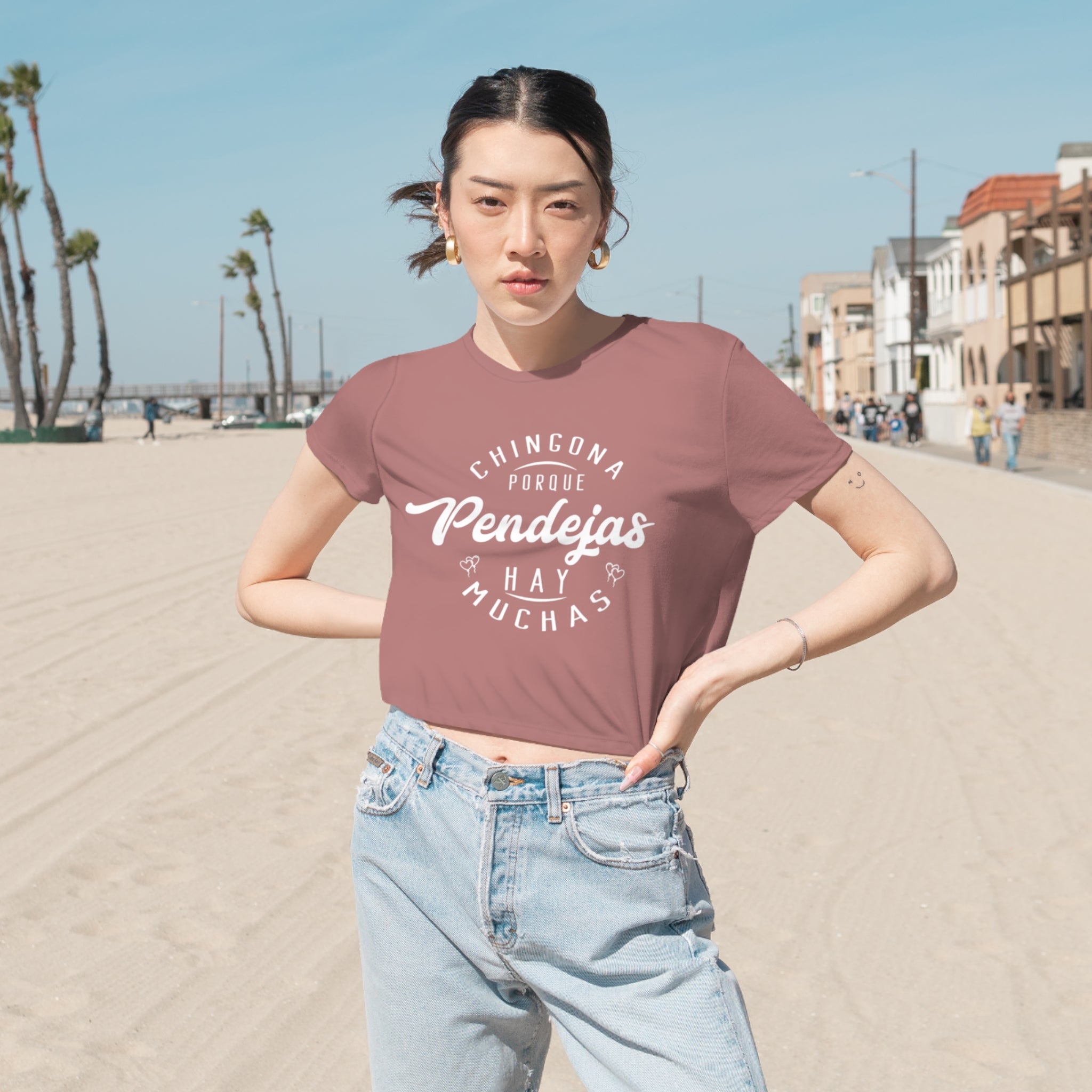 Chingona Porque Pendejas Hay Muchas | Women's Flowy Crop-Top | 3 Colors