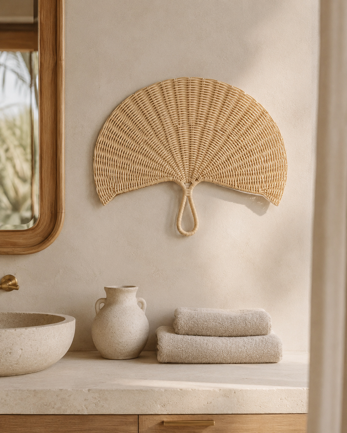Rattan Woven Fan