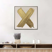 X of XO- With Hand-laid Plaster and Acrylic Paint