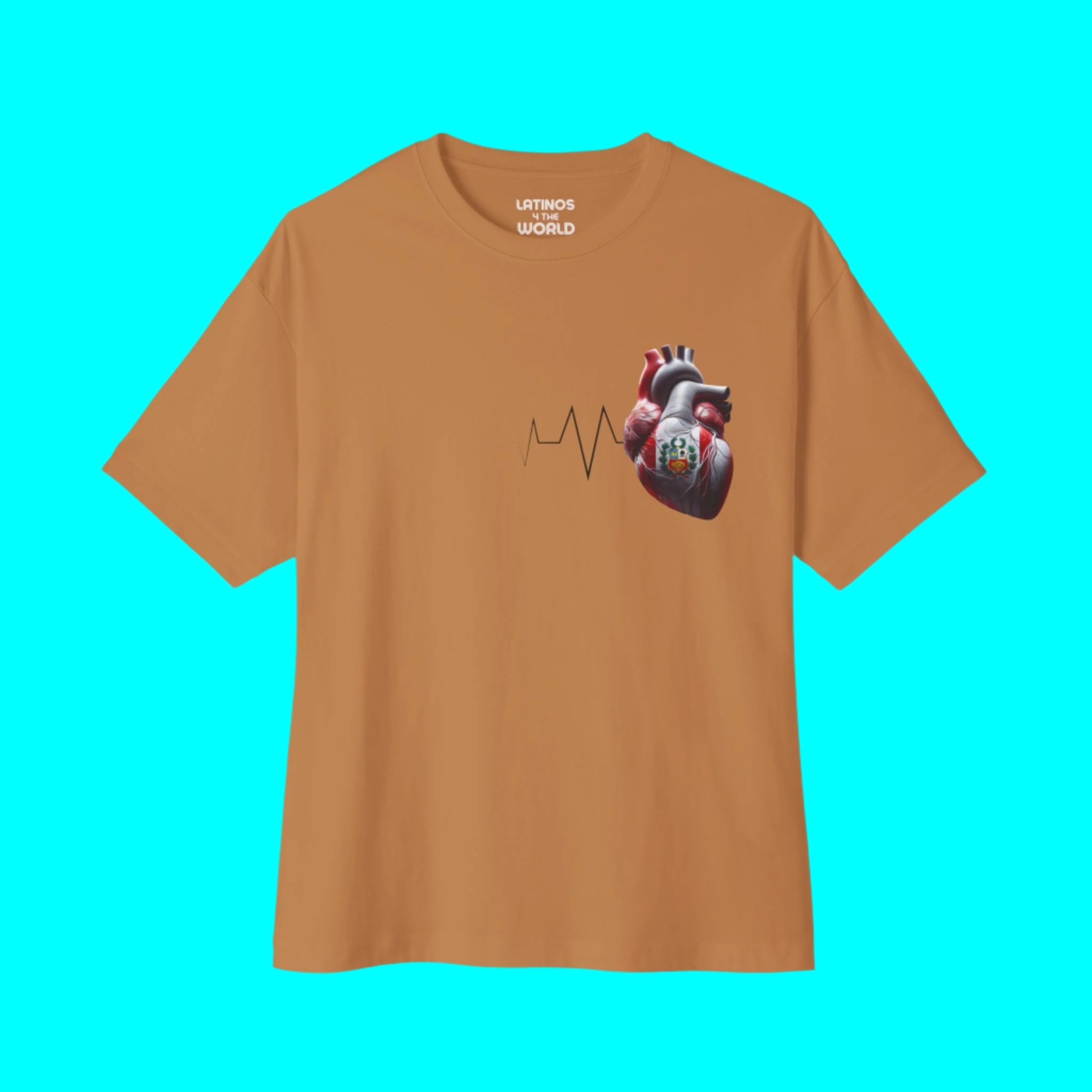 PERU Always In My Heart T-shirt | Peruvian Heartbeat Corazon | Latino Pride Funny Viral Tees