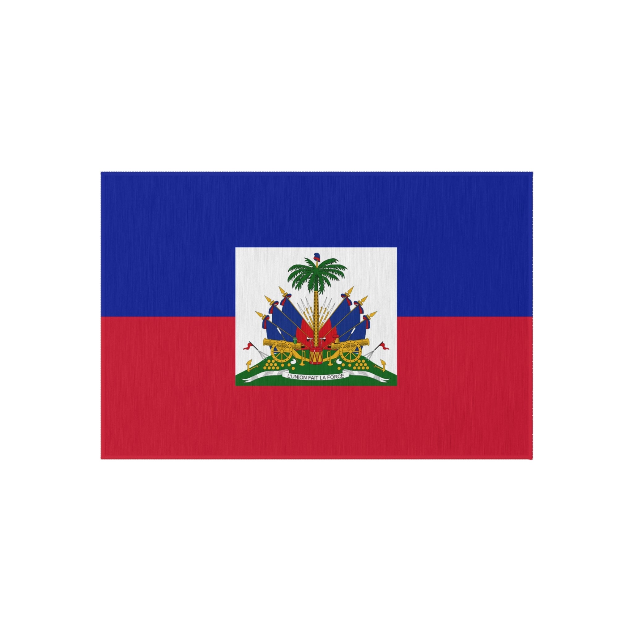 Flag Of Haiti Outdoor Non-Slip Door Mat | Port-Au-Prince | Carrefour | Delmas 73 | 24"x36"