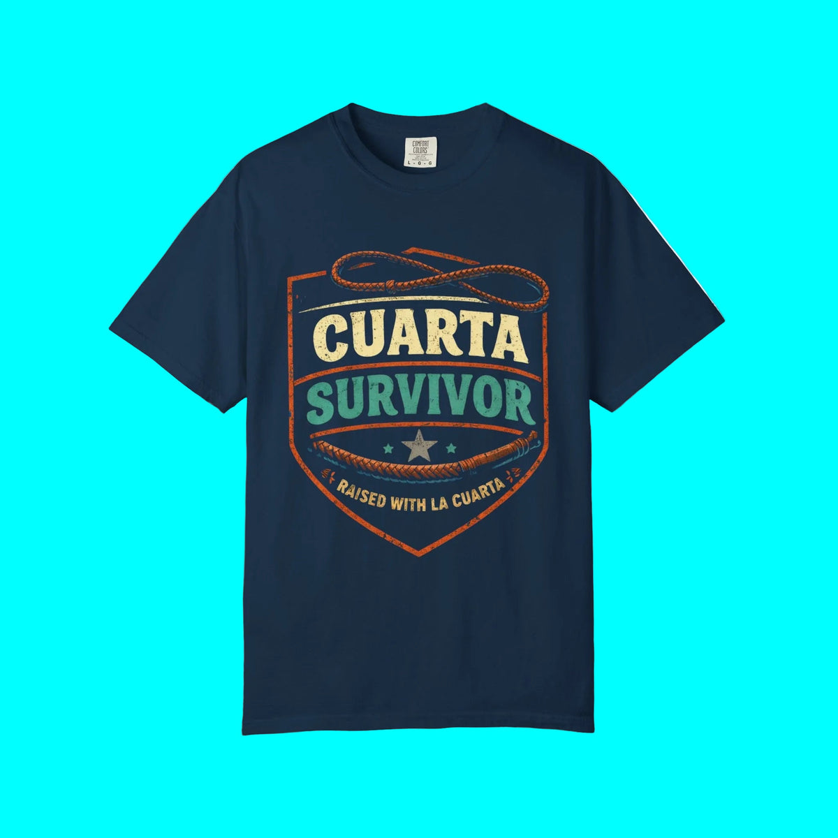Cuarta Survivor T-shirt | Raised Rural Countryside Latino Pride | Horse Whip Ranching Community