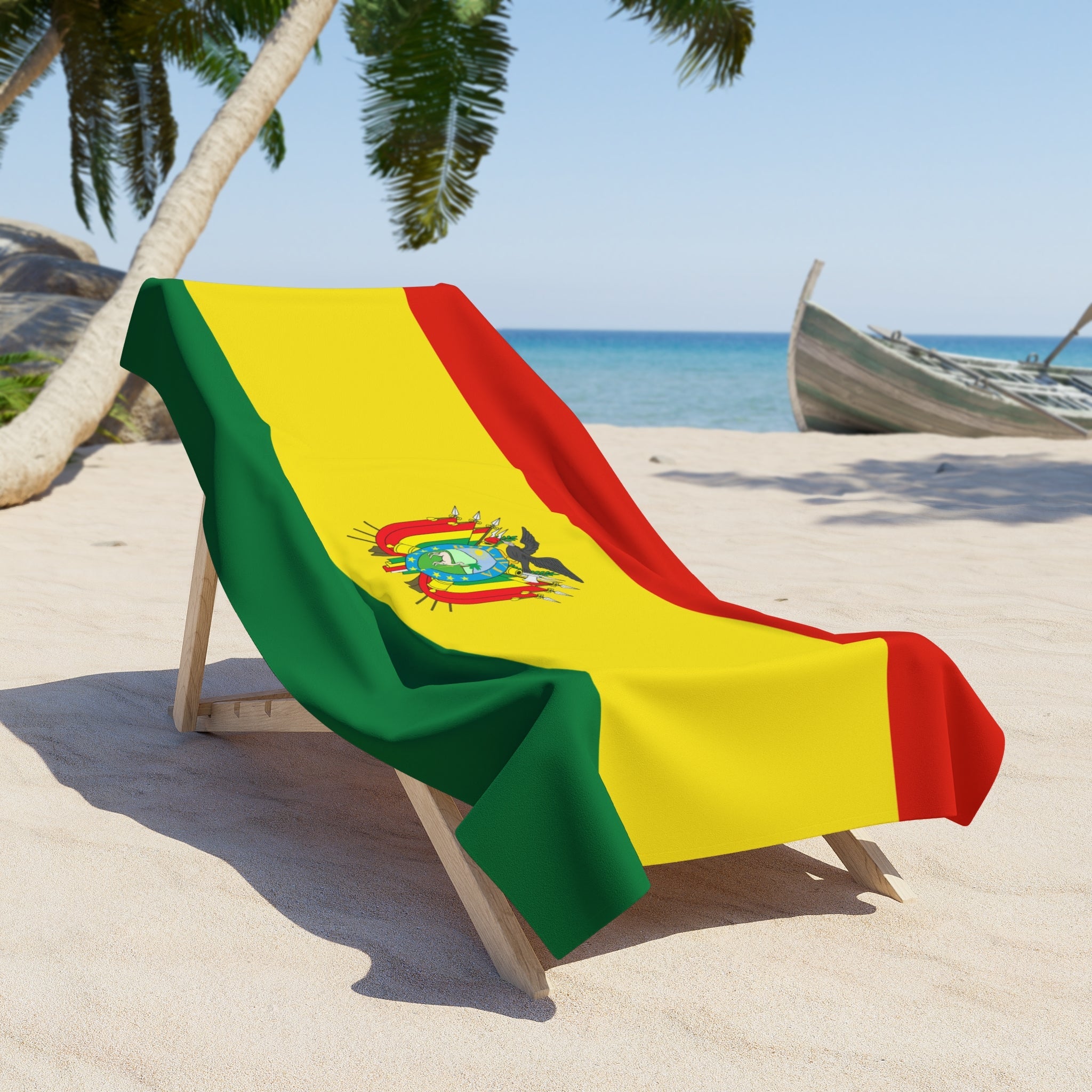 Bolivia Flag Beach Towel | Quality & Long Lasting - 2 Sizes | Bolivian Pride | Gift for Bolivians