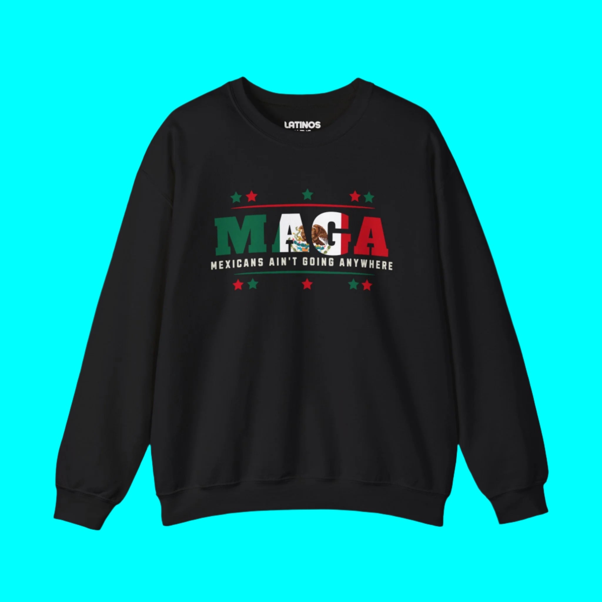 Mexicans Ain't Going Anywhere V1 Fleece-Lined Crewneck Sweater | Latino Pride Funny Viral Tees | 3 Colors