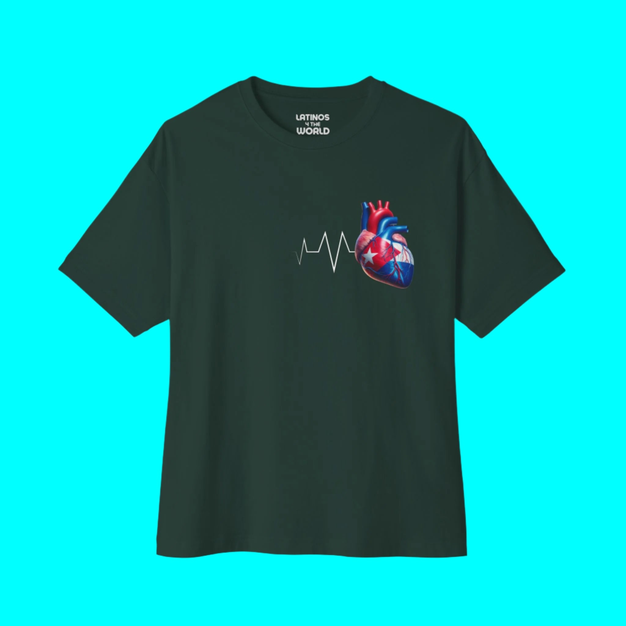 CUBA Always In My Heart T-shirt | Cuban Heartbeat Corazon | Latino Pride Funny Viral Tees