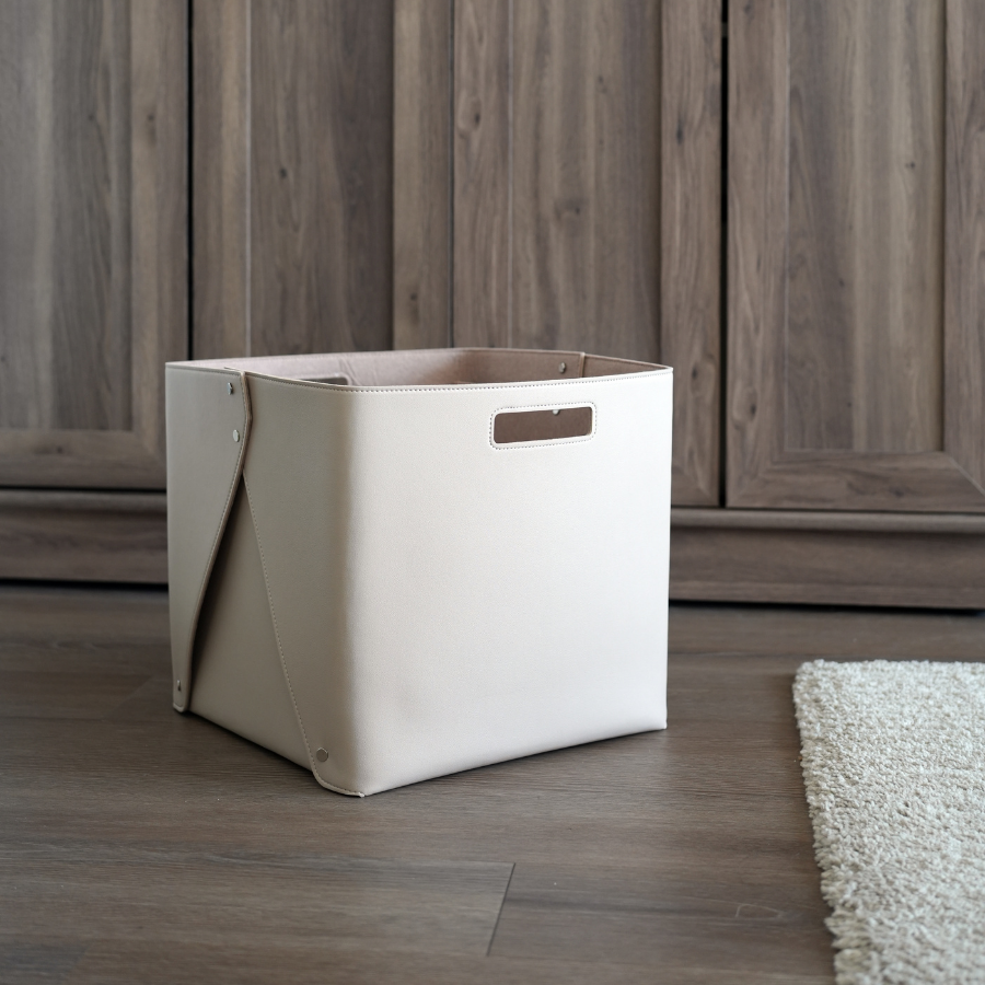 Set of Felt-lined Storage Basket for Cube Organizer