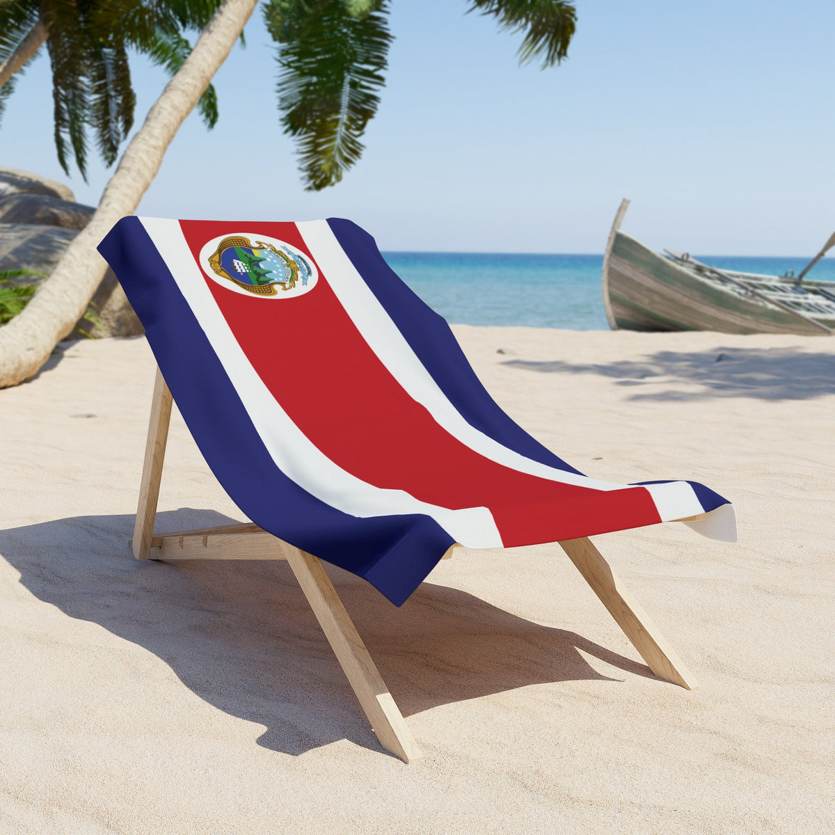 Costa Rica Flag Beach Towel
