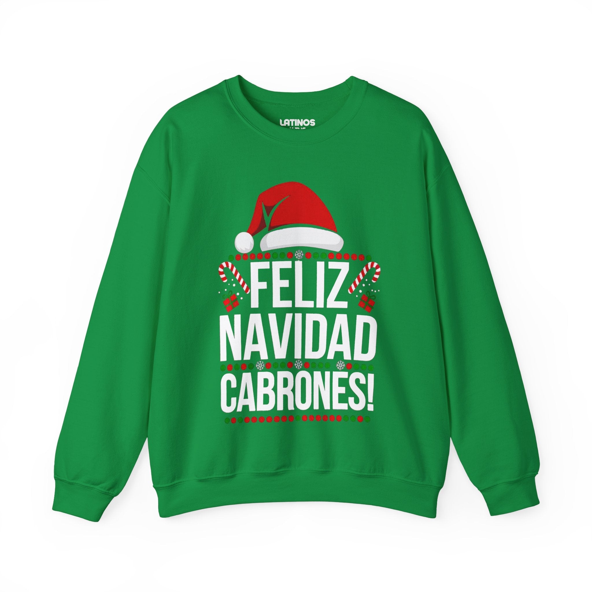 Feliz Navidad Cabrones Christmas Sweater | Crewneck Comfy Sweatshirt | Funny Latino Christmas Xmas | 4 Colors