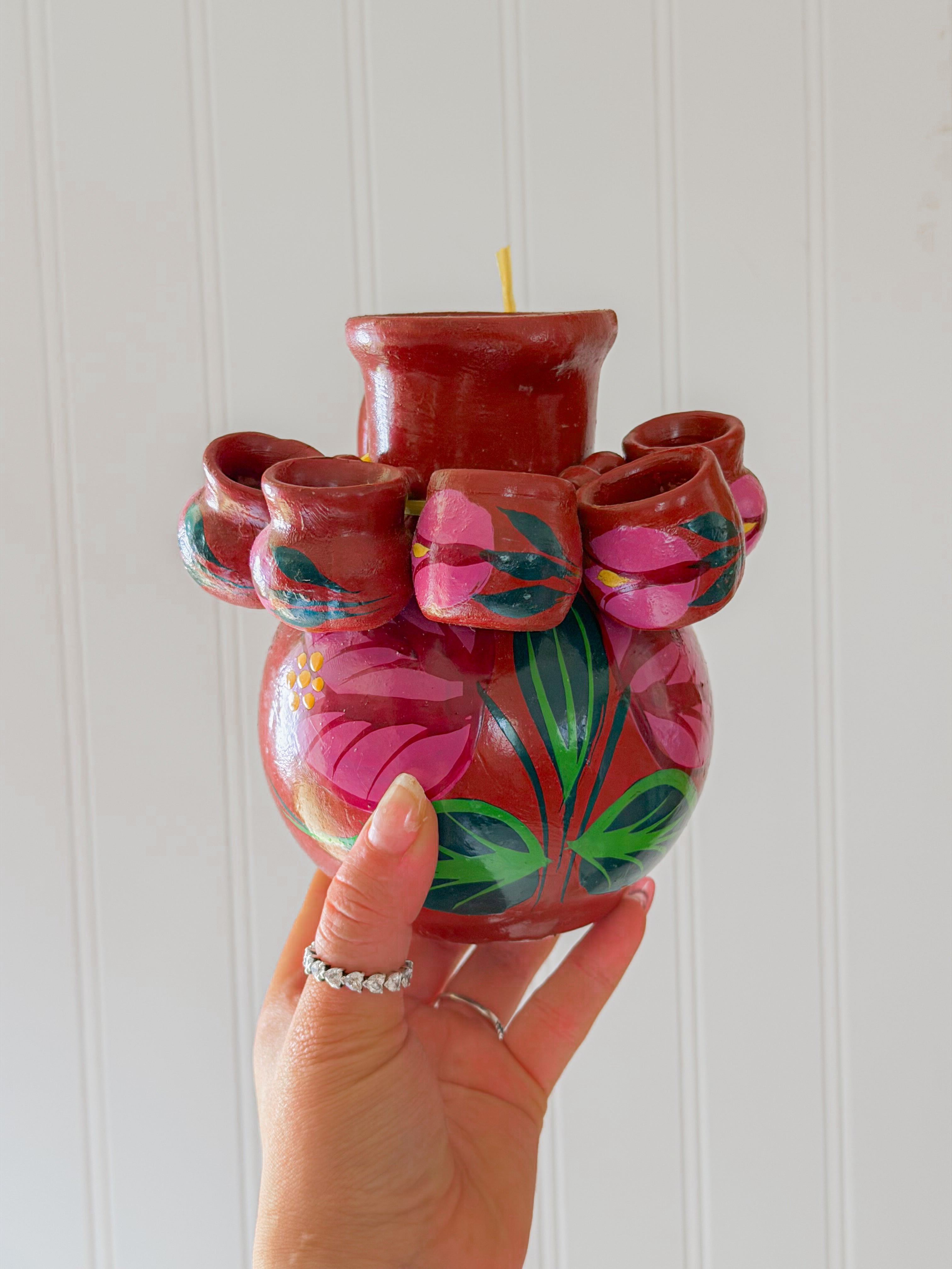 Small Pitcher Floral w/ mini mugs
