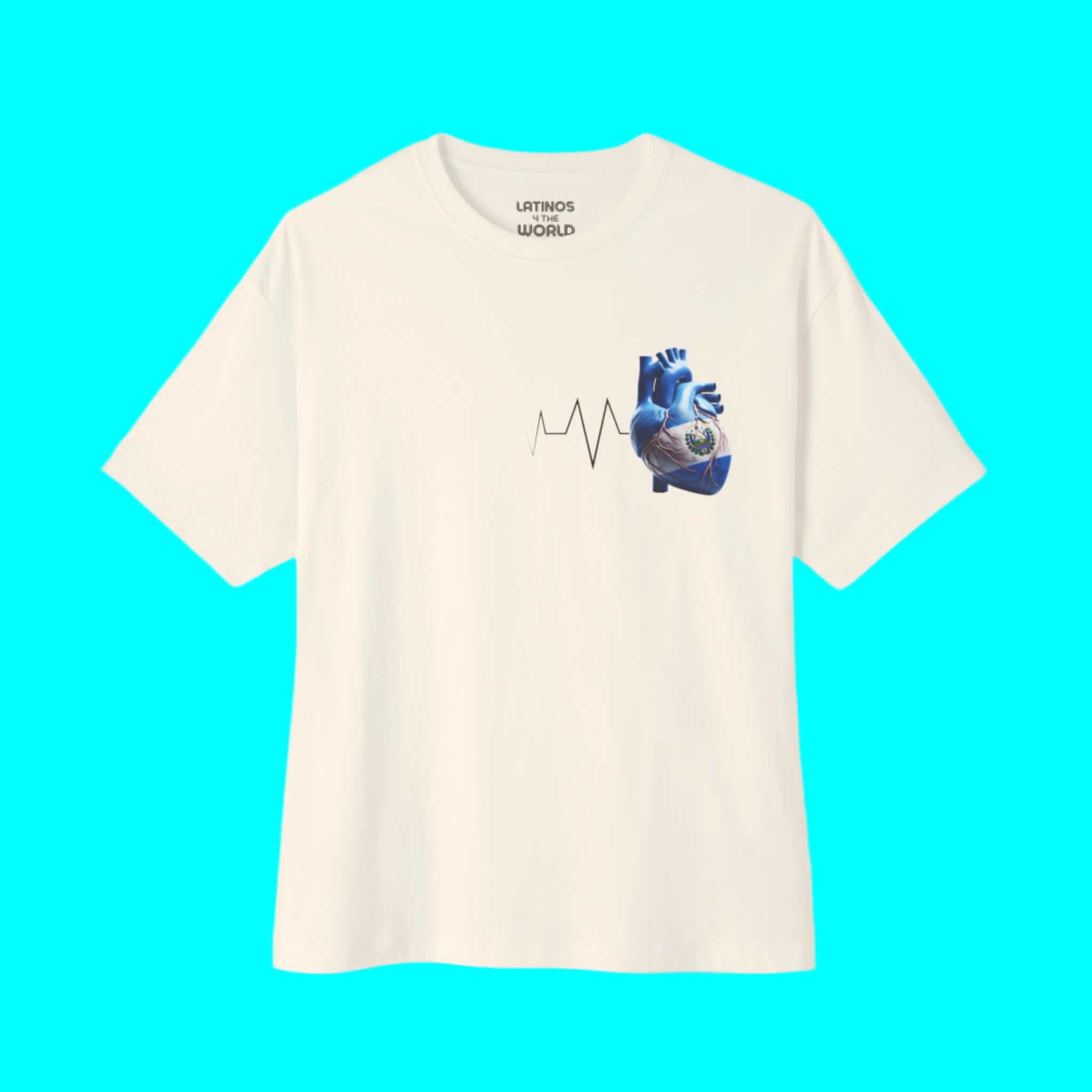 EL SALVADOR Always In My Heart T-shirt | Salvadorian Heartbeat Corazon | Latino Pride Funny Viral Tees