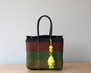 Candela Handwoven Handbag - Black & Colors