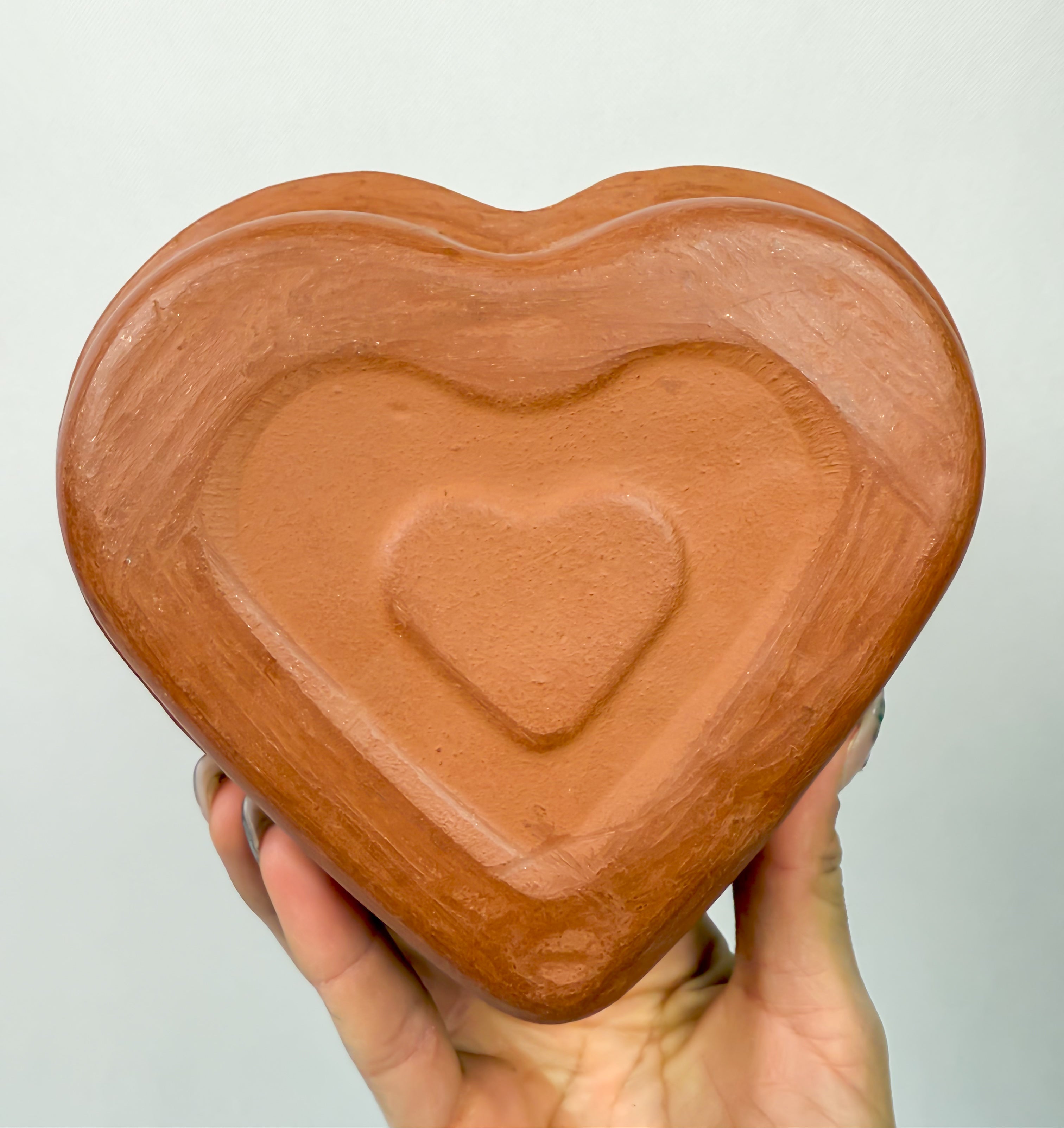 Oaxaca Red Clay Heart Bowls - Corazon Tazones Barro