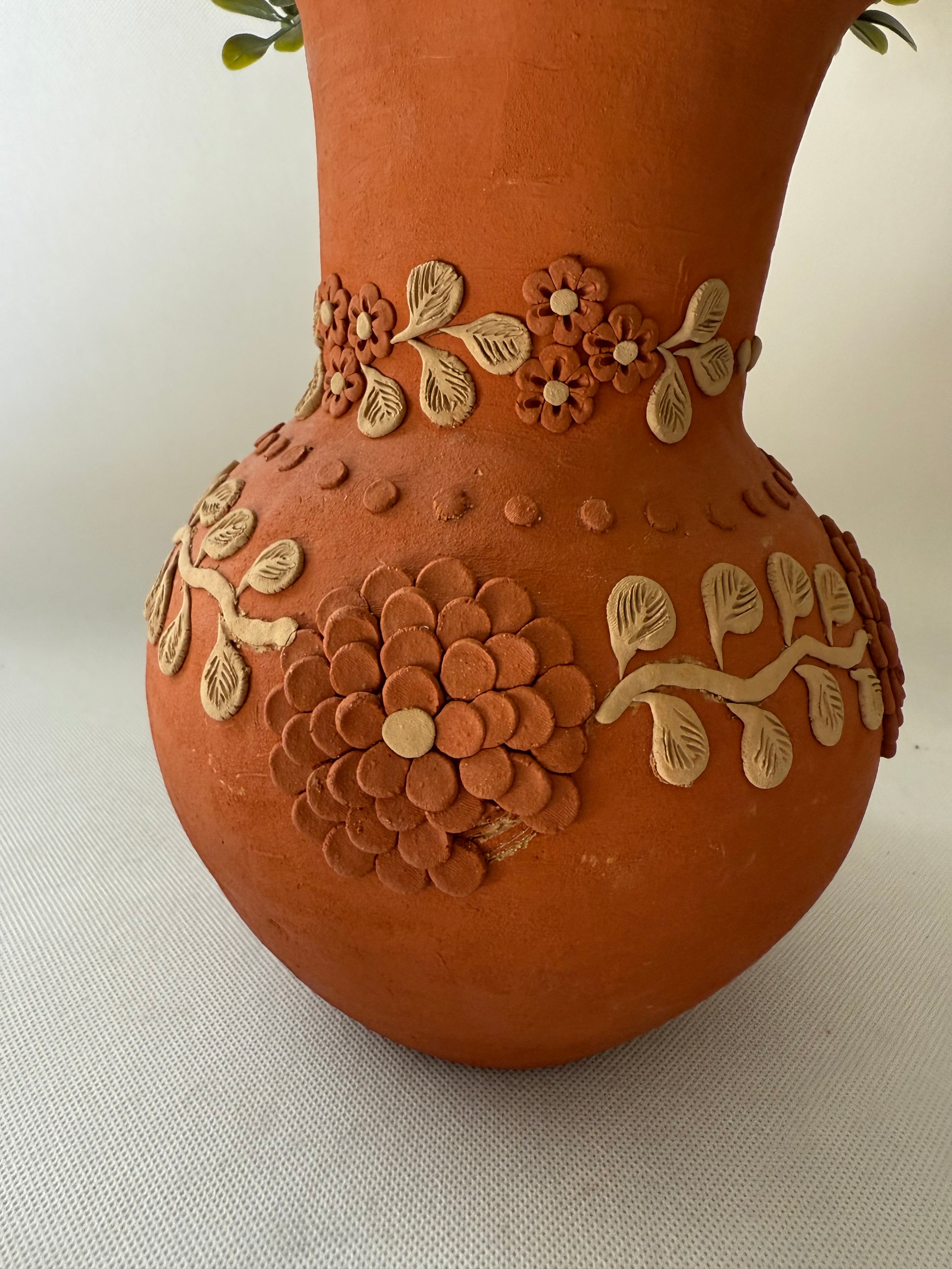 Velasco Oaxaca Red Clay Vase - Florero Barro