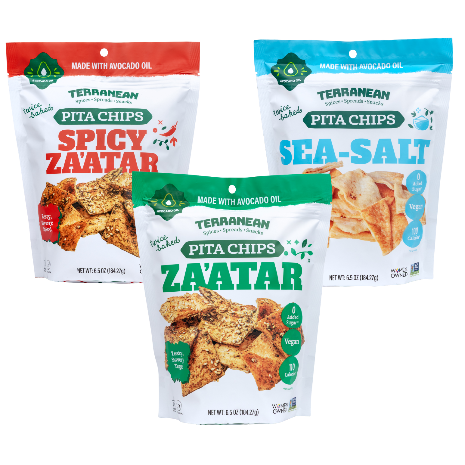 Pita Chips THREE PACK - Please select your flavors!