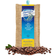Plantation Blue 100 Percent Jamaica Blue Mountain Coffee, Medium Roast Whole Beans, 16 oz