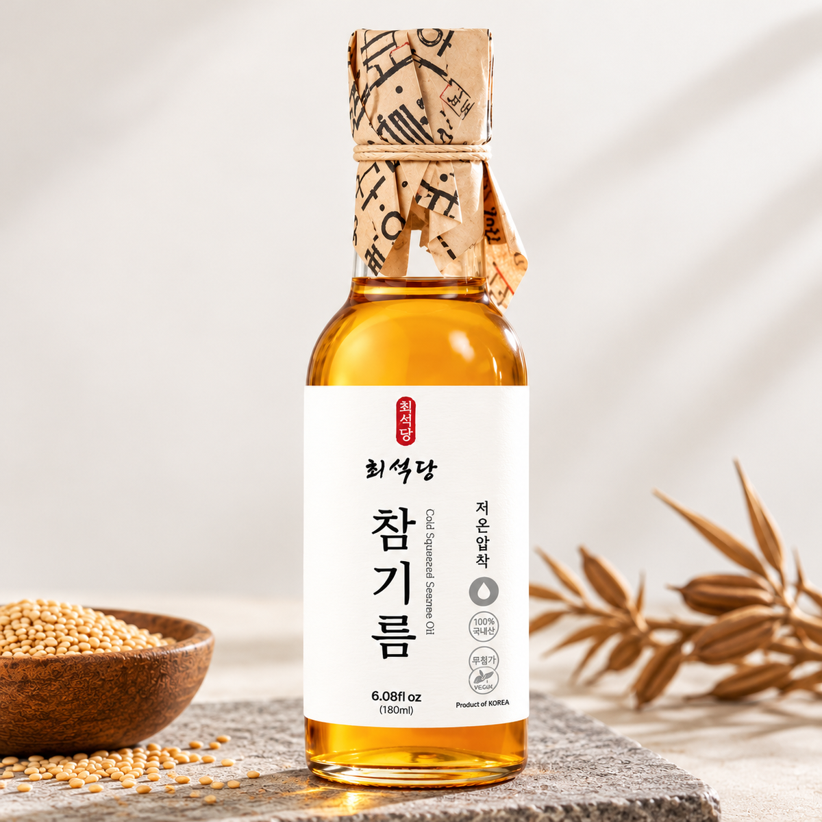Premium Cold-Pressed Sesame / Perilla Oil from Korea (180ml)