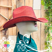 Red Glitter Cowboy Hat - Unisex Hat