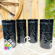 Set of Black Espiga Cilindro Tall Cup - Set Clay Cup