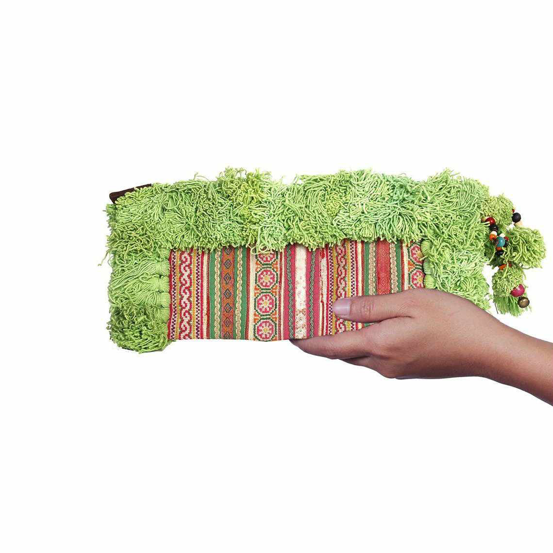Hmong Textile Upcycled Jacket Sleeve Clutch Bag- Thailand