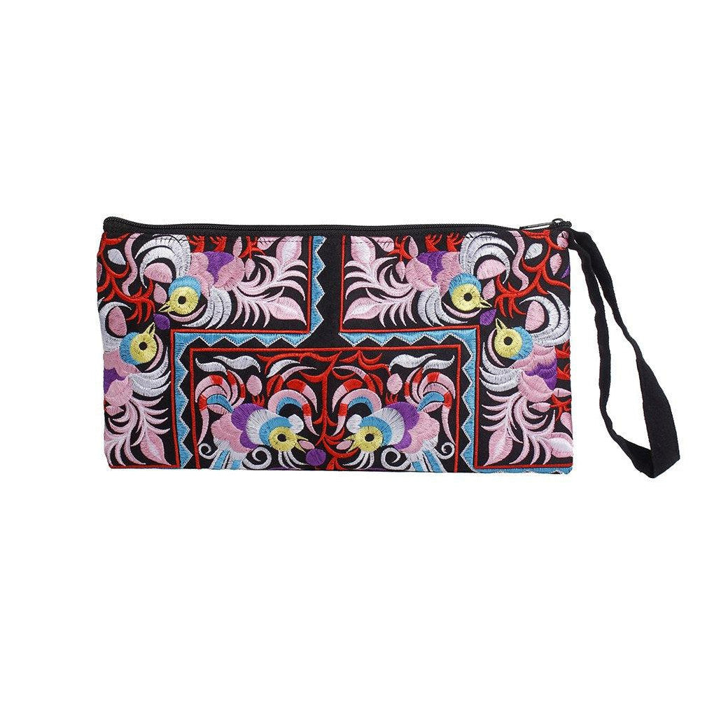 Sarita Hmong Embroidered Wristlet - Thailand