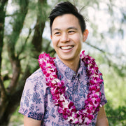 Paradise Triple Orchid Lei (Purple)