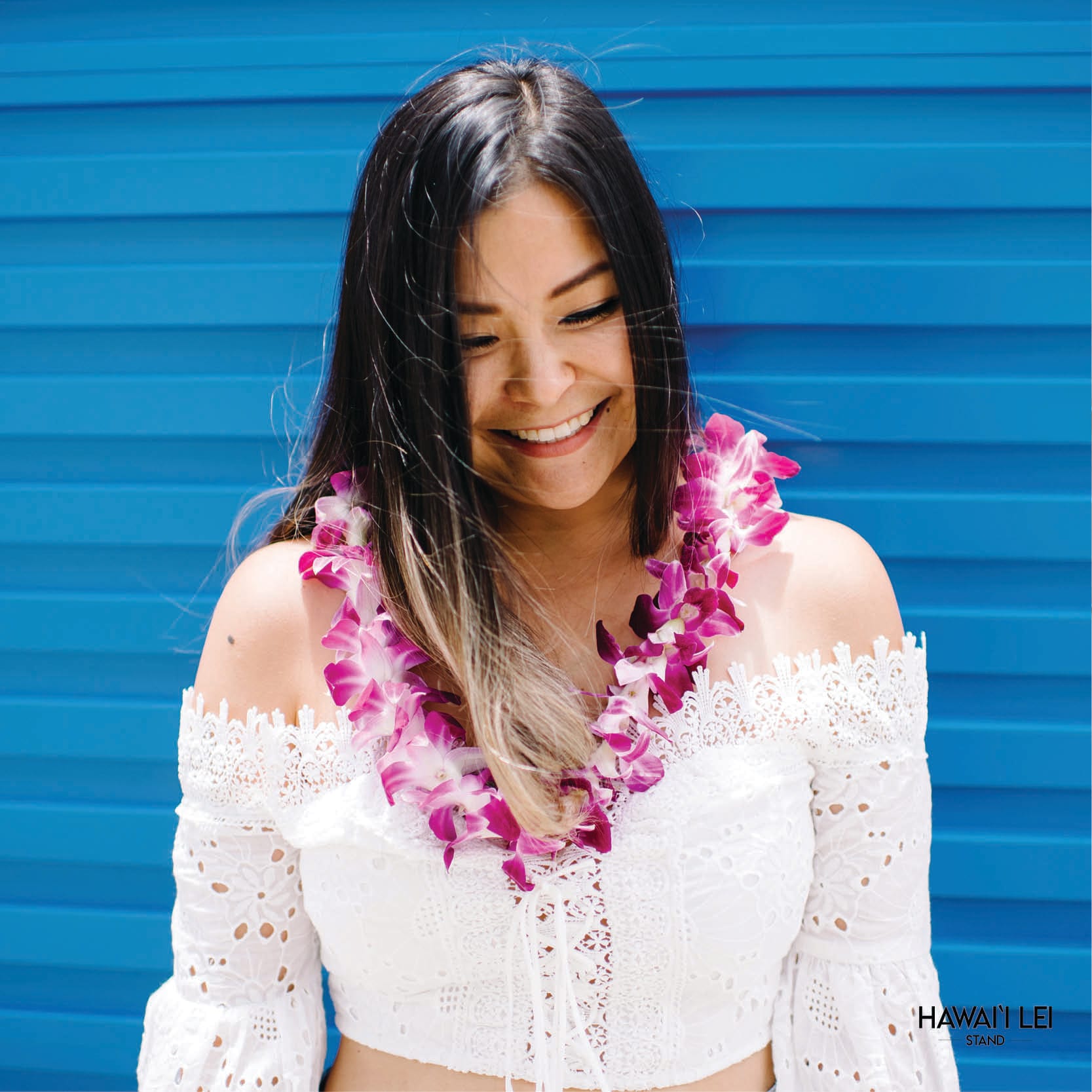 Classic Orchid Lei (Purple)