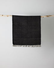 Herringbone Black Cotton Mat
