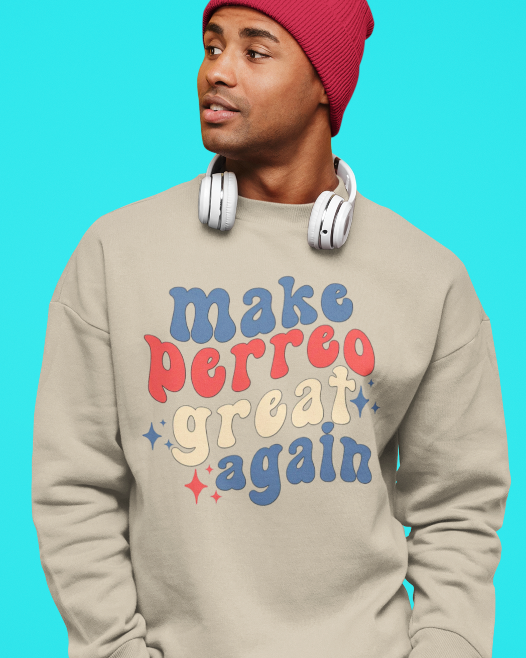 MPGA Make Perreo Great Again Fleece-Lined Crewneck Sweater | Reggaeton Latino Pride Funny Viral | 3 Colors