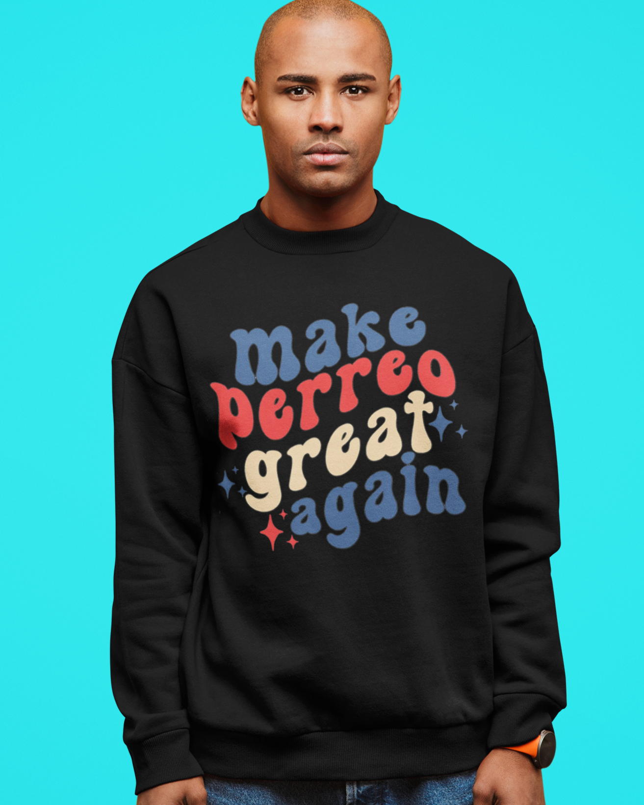 MPGA Make Perreo Great Again Fleece-Lined Crewneck Sweater | Reggaeton Latino Pride Funny Viral | 3 Colors
