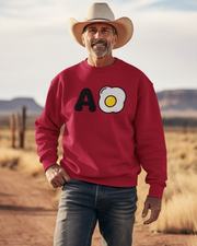 A Huevo Mexican/Central American Slang Fleece-Lined Crewneck Sweater | Mexico Joke Design Latino Pride Funny Viral