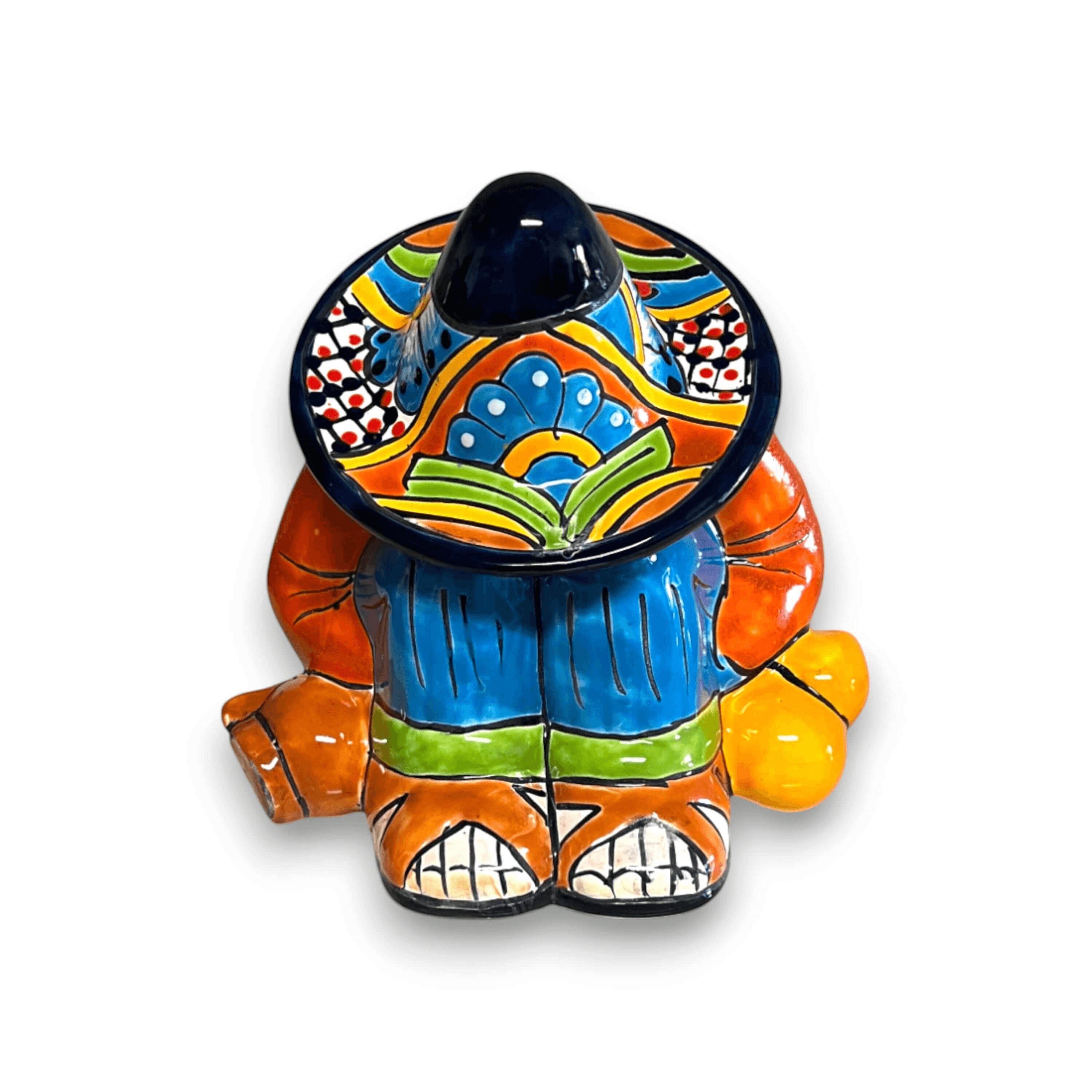 Colorful Talavera Panchito Planter | Mexican Sleeping Man Pottery