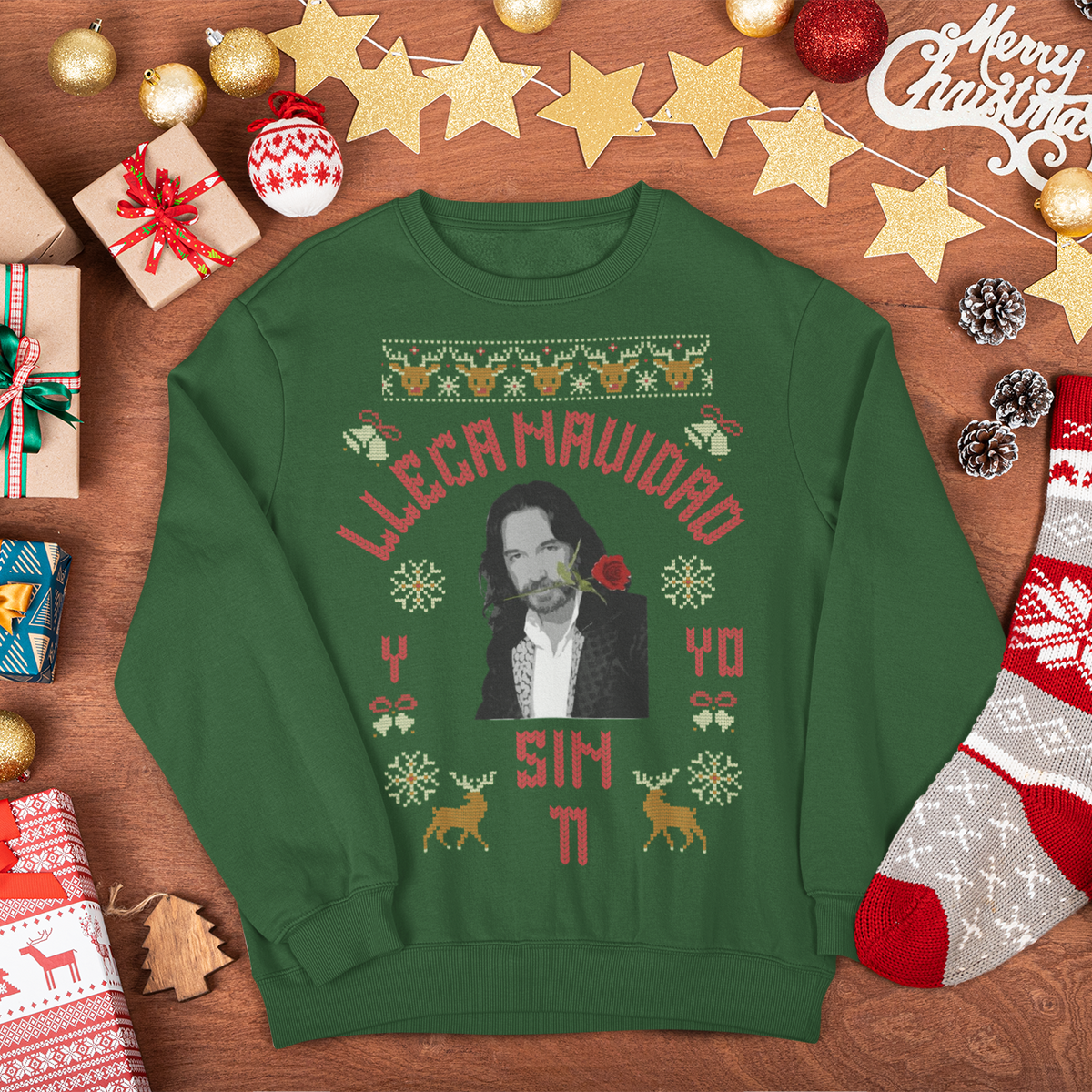 Llega Navidad Y Yo Sin Ti Marco Antonio Latino Navidad Ugly Christmas Sweater | 3 Colors